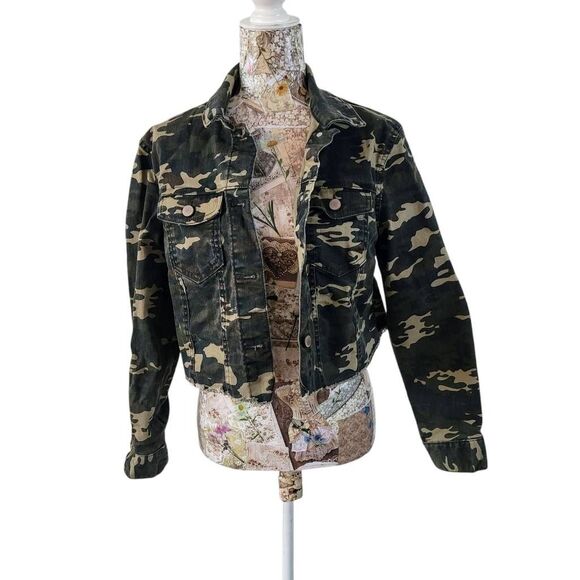 Tinseltown Love Fire Camo Cropped Jacket - Picture 3 of 10